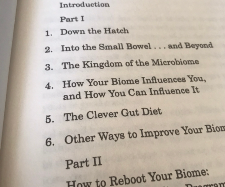 contents page of THE CLEVER GUT DIET