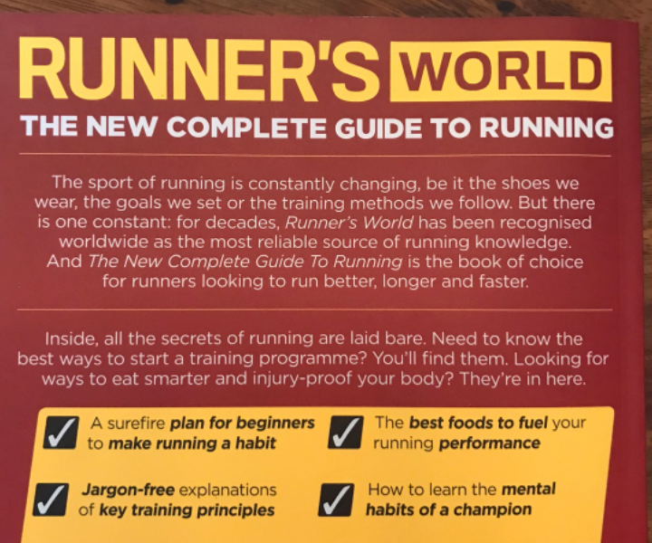 back cover of Runners World book